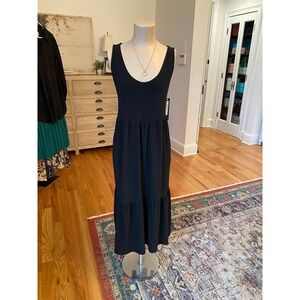Nicole Miller New York Black Sleeveless Tiered Maxi‎ Dress Size Medium